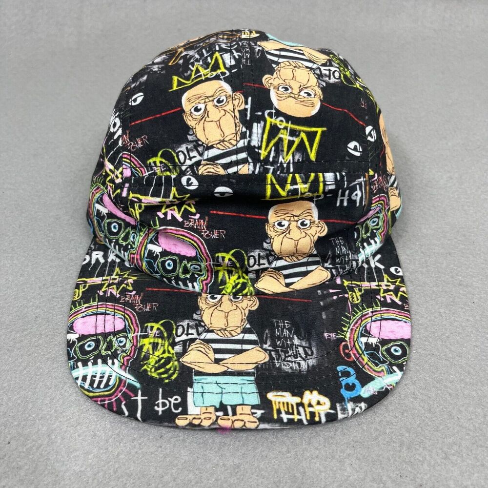 Tango Hotel 5 Panel Cap Strapback Hat All Over‎ Print Black One Size Fits Most
